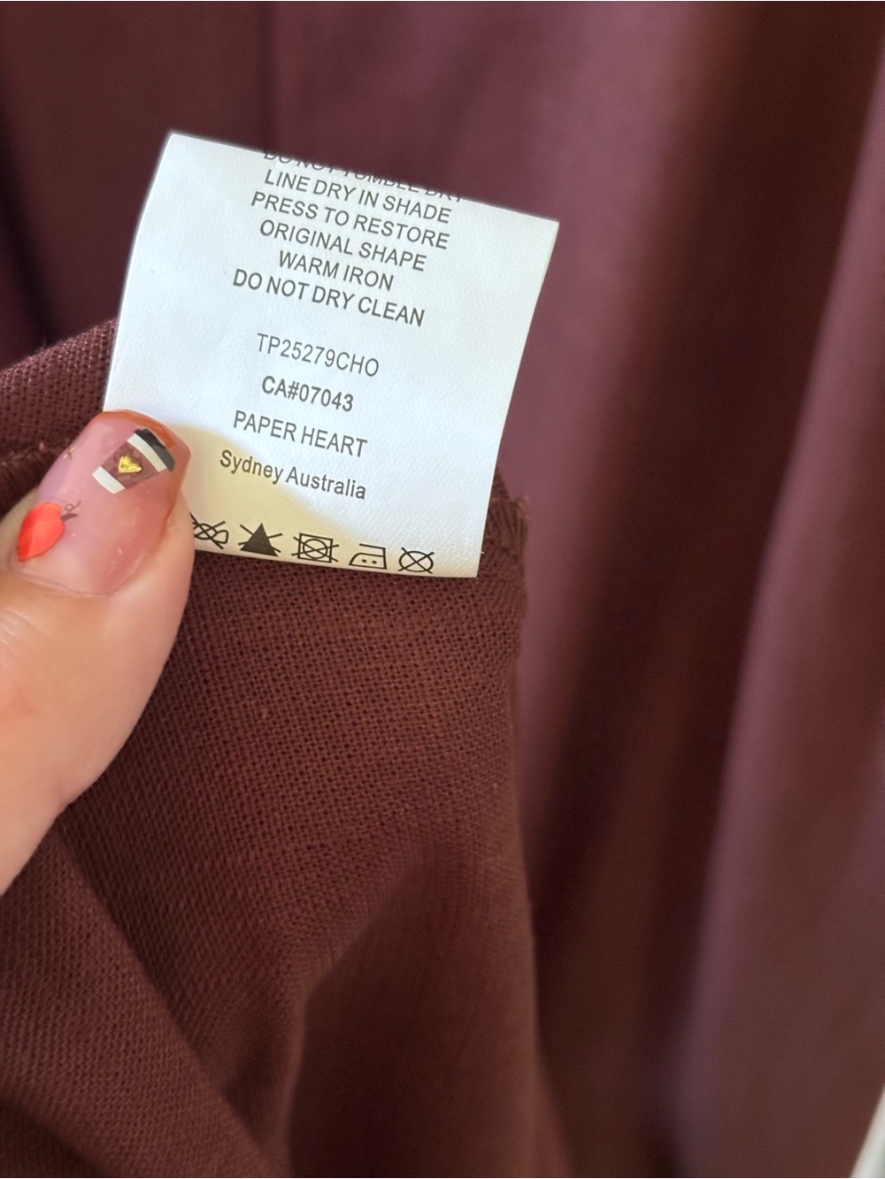 Paper Heart Boho Brown Linen Blend Maxi Dress Size Large Beachy Fall Flowy - Picture 10 of 10